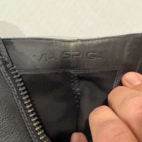 VIA SPIGA Soft Black Leather Open Toe Heeled Double Zip Up Boot Women’s Szie 7.5 - Picture 9 of 10